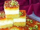 طريقة عمل البسبوسة المرملة بالقشطة