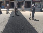  تركيب مطبات صناعية بشارع فايد الجديد بالإسماعيلية