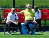 أبو ريدة وإبراهيم حسن فى تدريب المنتخب
