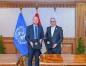 المستشار محمد شوقي وليف فيلادسن المدير التنفيذي لمعهد الأمم المتحدة