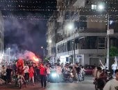 جانب من الاحتفالات بشوارع كفر الشيخ