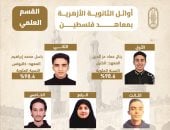 أوائل الشهادة الثانوية الأزهرية لمعاهد فلسطين
