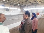 متابعه تطوير الصاله المغطاه باسوان