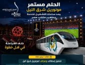 تشغيل مونوريل شرق النيل استثنائياً ومجانياً لدعم جماهير منتخب مص
