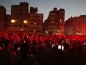 فرحة جماهير المنوفية بهدف زيكو الثانى