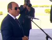 الرئيس السيسى أثناء تكريم المنتخب