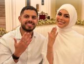 النائبة سجى عمرو هندي وخطيبها محمد شوبير