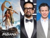  توماس كايل مخرج الفيلم والموسيقار العالمى لين مانويل والزميل رامى نوار