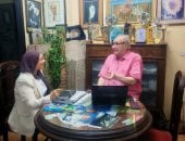سعيد شيمي فى لقائه مع اليوم السابع