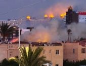 إخماد حريق في بورتو مارينا