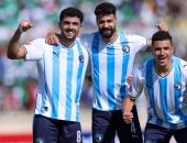 لاعبو فريق بيراميدز وفرحة الفوز