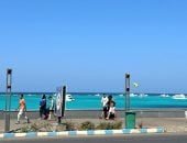 أجواء رائعة ومناظر خلابة للبحر على كورنيش مطروح