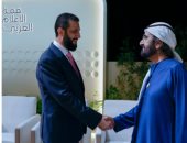 الشيخ محمد بن راشد يستقبل الشرع فى قمة الإعلام العربى