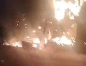 حريق مطعم مأكولات بالفيوم
