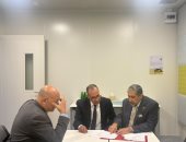 بدر عبد العاطي وعبد الله المصيبيح رئيس المصرف العربي للتنمية الاقتصادية في أفريقيا