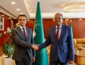 رئيس مفوضية الاتحاد الأفريقى محمود على يوسف وسفير مصر لدى إثيوبيا 