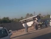 تصادم أتوبيسين بطريق بلبيس العاشر