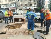 بدء أعمال المعالجة اللازمة للهبوط الأرضى فى سيدى بشر