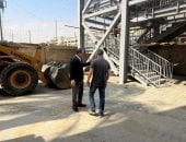 تركيب كوبرى المشاة الرابط بين العجوزة والمنيرة الغربية