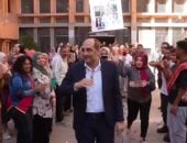 ممر شرفي وورود لعميد كلية الآداب بجامعة بنها