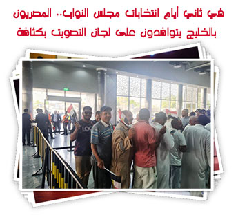 في ثاني أيام انتخابات مجلس النواب.. المصريون بالخليج يتوافدون على لجان التصويت بكثافة