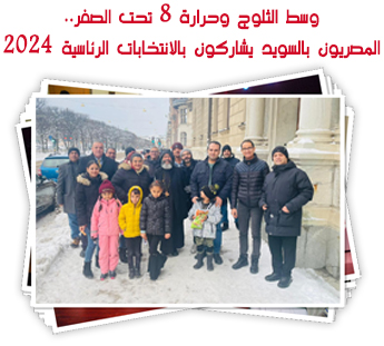 وسط الثلوج وحرارة 8 تحت الصفر.. المصريون بالسويد يشاركون بالانتخابات الرئاسية 2024