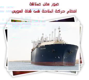 عبور سفن عملاقة.. انتظام حركة الملاحة فى قناة السويس