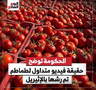 الحكومة توضح حقيقة فيديو متداول بوجود طماطم بالأسواق تم رشها بالإثيريل