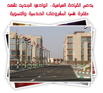 بدعم القيادة السياسية.. الوادي الجديد تشهد طفرة في المشروعات الخدمية والتنموية