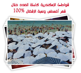 شواطئ الإسكندرية كاملة العدد خلال شهر أغسطس ونسبة الإشغال 100%