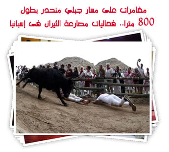 مغامرات على مسار جبلي منحدر بطول 800 مترا.. فعاليات مصارعة الثيران فى إسبانيا