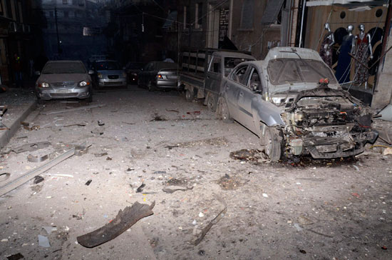جانب من الدمار بسبب سقوط براميل متفجرة على مدينة حلب السورية
