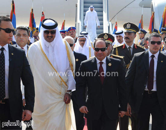 الرئيس السيسى وأمير قطر الشيخ تميم بن حمد آل ثانى