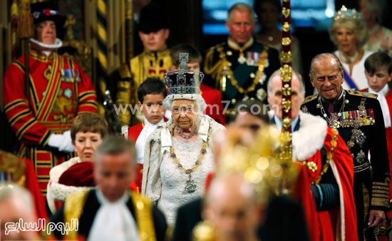 الملكة فى البرلمان لإلقاء كلمتها أمام اللوردات
