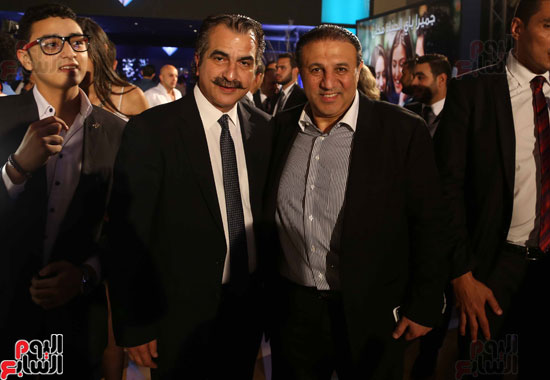  رجل الأعمال إيهاب طلعت والناقد الرياضى عصام شلتوت رئيس التحرير التنفيذى لليوم السابع