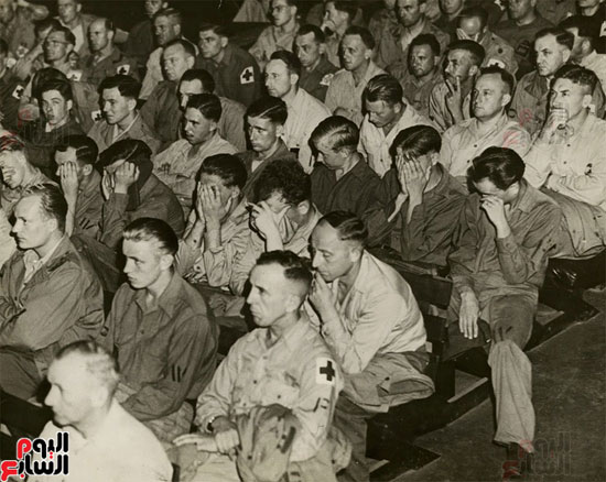 من معسكر اعتقال الجنود الألمان عام 1945