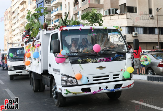 بالبلاليين عربات النقل تتزين احتفالا بالعيد القومى لمحافظة الإسكندرية