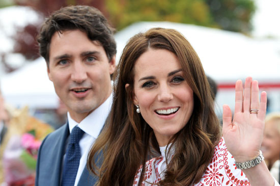 •	 زوجة الأمير وليام ورئيس وزراء كندا