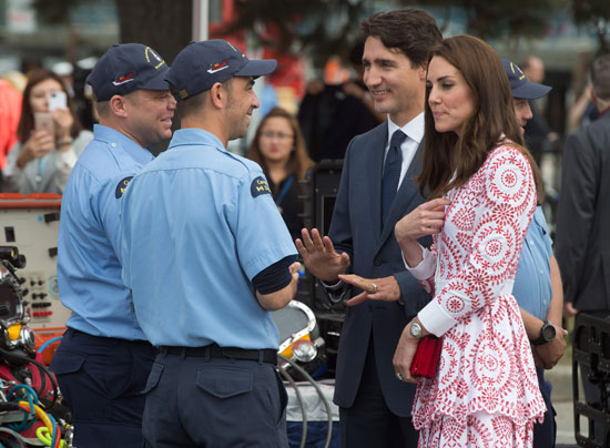 •	 رئيس وزراء كندا وزوجة الأمير وليام