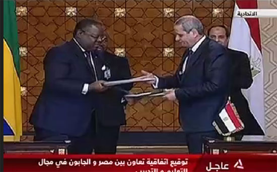 الرئيس السيسي ورئيس الجابون (1)