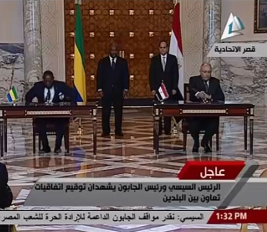 الرئيس السيسي ورئيس الجابون (3)