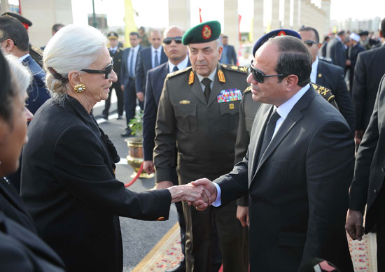 الرئيس السيسى ، جنازة عسكرية ، اخبار مصر ، عاجل ، بطرس بطرس غالى (2)