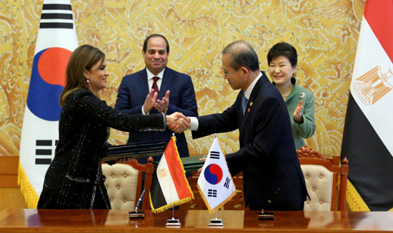 مباحثات مصريه كورية جنوبية زيارة السيسى فى كوريا  (10)