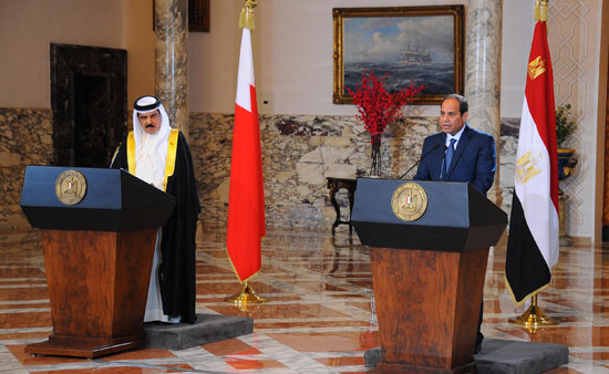 السيسى ، الرئيس ، عاهل البحرين، زيارة ملك البحرين لمصر (3)
