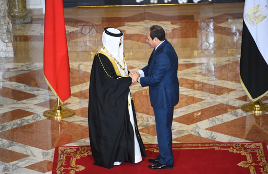 السيسى ، الرئيس ، عاهل البحرين، زيارة ملك البحرين لمصر (4)