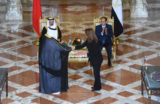 السيسى ، الرئيس ، عاهل البحرين، زيارة ملك البحرين لمصر (7)