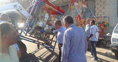 إزالة 228 حالة إشغالات طريق و51 حالة تعد فى حملة مكبرة بالبحيرة