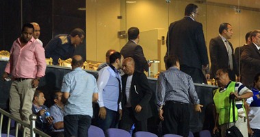 باتشيكو يتابع مباراة الزمالك والشبيبة من مقصورة الدفاع الجوى