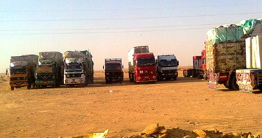 ننشر صور الشاحنات المصرية المحتجزة بمدينة إجدابيا الليبية