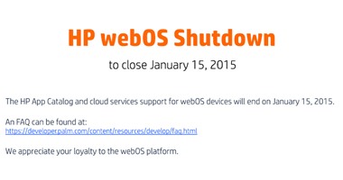 HP توقف الأجهزة المتبقية التى تعمل بنظام التشغيل web OS فى 15 يناير